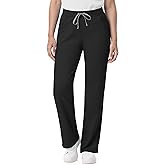 Eadflie Scrub Pants for Women - Straight Leg Medical Scrub Pants with 6 Pockets - Drawstring Soft Stretch Women Scrub Pant