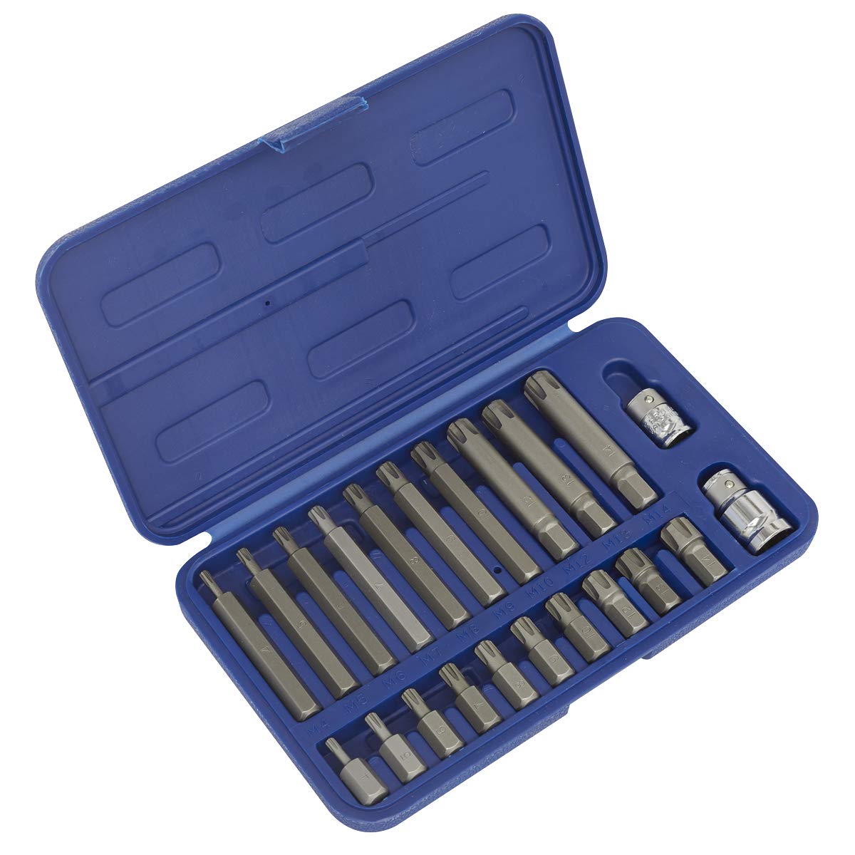 Sealey Sx105 Ribe Bit Set 22Pc 3/8 and 1/2Sq Drive
