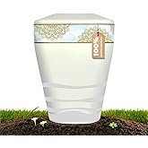 Biodegradable Urn for Ashes Adult Male & Female, Large Cremation White Urn for Ashes for Women and Men Up to 270 lbs, TSA Approved, Ideal for Home, Columbarium or Burial, Made in Europe