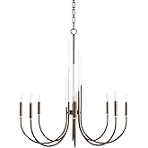 Quorum Lighting Summit - 8 Light Chandelier in Traditional Style-34.25 Inches Tall and 32 Inches Wide-Dark Brass Finish -Trad