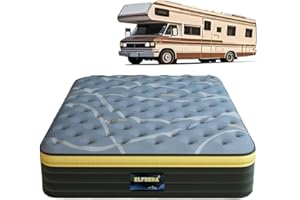 Elfreda RV King Mattress, 12 inch Pillow Top Pocket Spring Hybrid RV Mattress, Memory Foam Innersprings Medium Firm，Supportive Pressure Relief 80''x72 Camper in a Bag