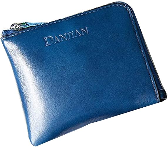 Amazon ミニ 財布 レディース 本革 コンパクト 小さい L字ファスナー コインケース 小銭 薄い 薄型 大容量 ウォレット メンズ 小銭入れ ダックブルー 優億 財布