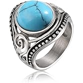 Oval 10x12mm Turquoise/Rose Quartz/Black onyx/Carnelian Stone Ring for Women Size 7 to 11