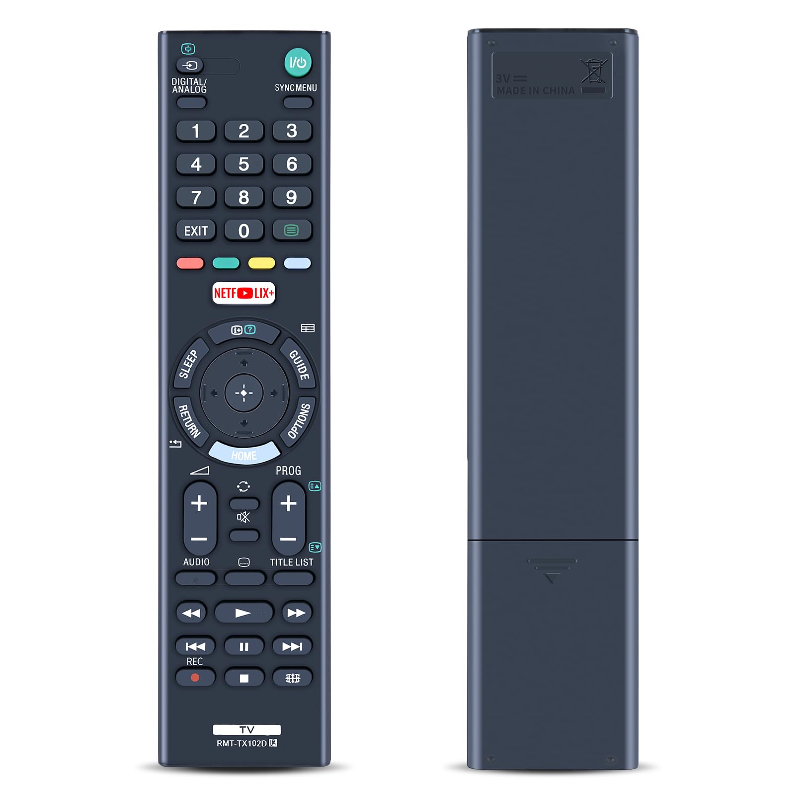 TCNOUMT New RMT-TX102D Remote Control Replacement for Sony Bravia Smart TV KDL-32WD751 KDL-32WD752 KDL-32WD755 KDL-40R555C KDL-43WD751 KDL-48R550C KDL-48R553C KDL-48R555C