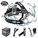 DABASO Rechargeable Headlamp,Adjustable Headband and 90 Degree Moving Light,8000 Lumen Waterproof LED Headlight with 4 Brightness Modes for Running Camping Cycling Fishing Hunting Climbing