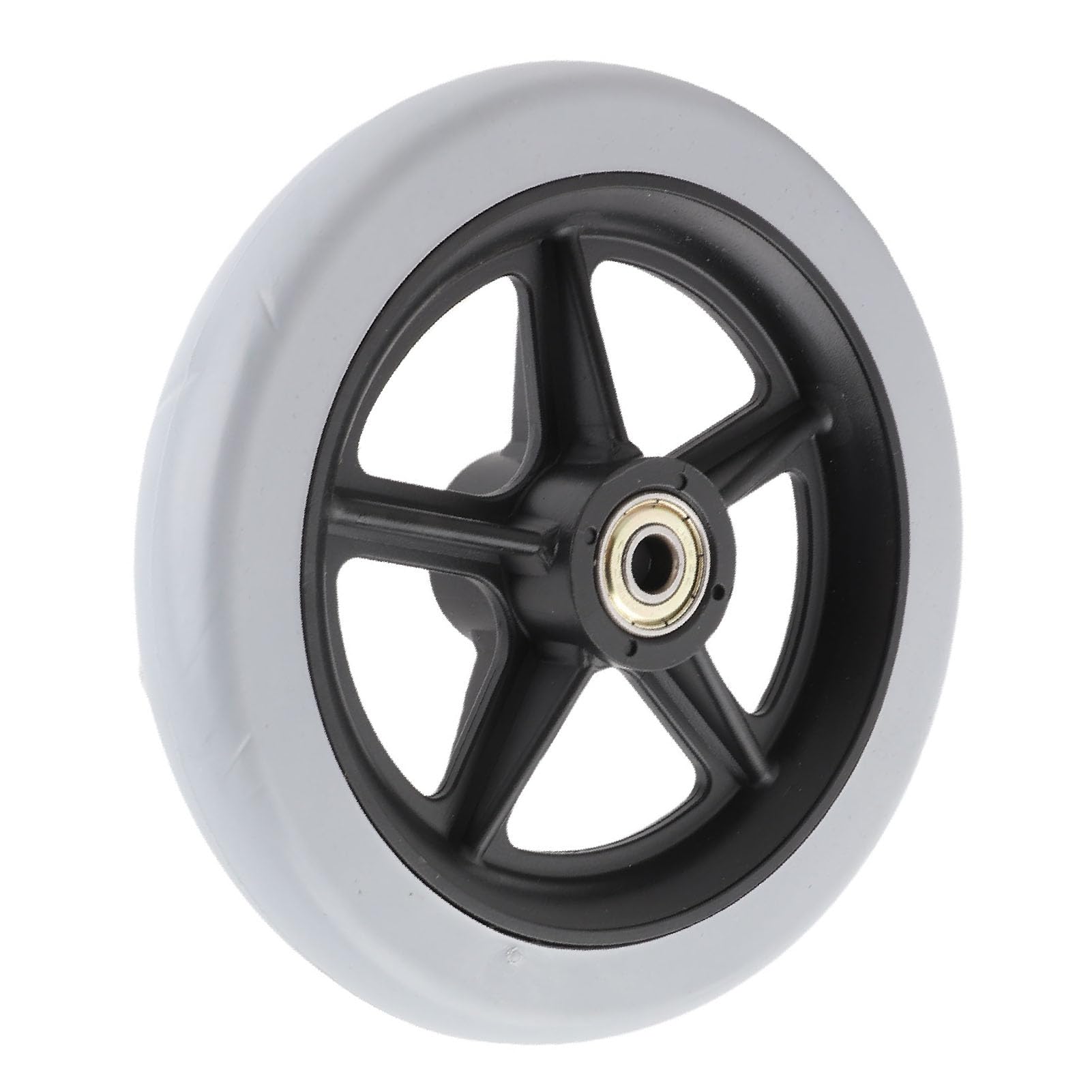 Garosa 6 Inch Front Caster Wheels for Wheelchairs Rollators Walkers Anti-Slip Rubber Replacement Trolley Mobility Aid Universal Fit Durable Lightweight Easy Install Non-Marking Wheelchair Accessories