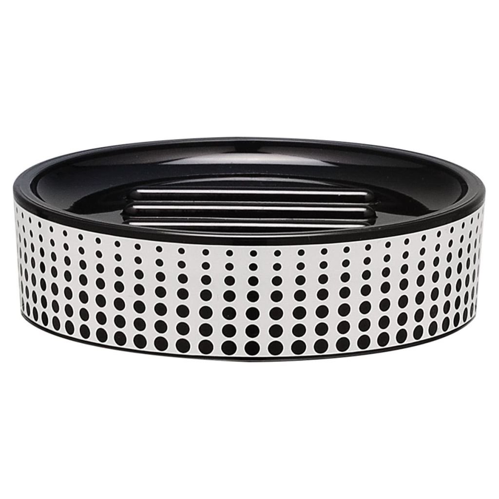 Sealskin Speckles Soap Dish, ABS, Black, 11.1 x 3 x 11.1 cm