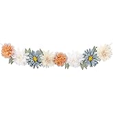 Meri Meri Flowers in Bloom Giant Garland (Pack of 1), 12.5' Flower Garland w Excess Cord, Tissue Paper Flowers