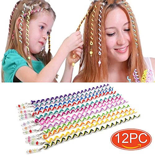 Elesa Miracle 12pc Teens Girl Kids Hair Braid Twister Clips