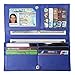 Lavemi Ultra Slim Thin Leather Women Wallet RFID Blocking Credit Card Holder Bifold Long Ladies Billfold (Blue)