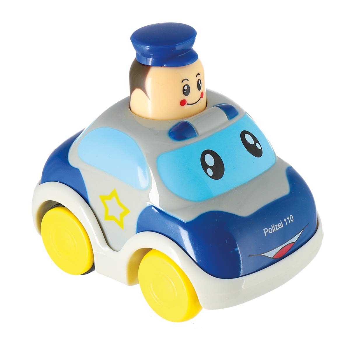 Bieco Push and Go Car Police | Baby Cars | Toy Cars for 1 Year olds | Press and Go Cars Push and Go Cars for 1 Year old Toddler Car Toys for 1 Year old Boys Gifts for Boys 1 Year — image 1