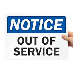 SmartSign "Notice - Out Of Service" Sign | 10" x