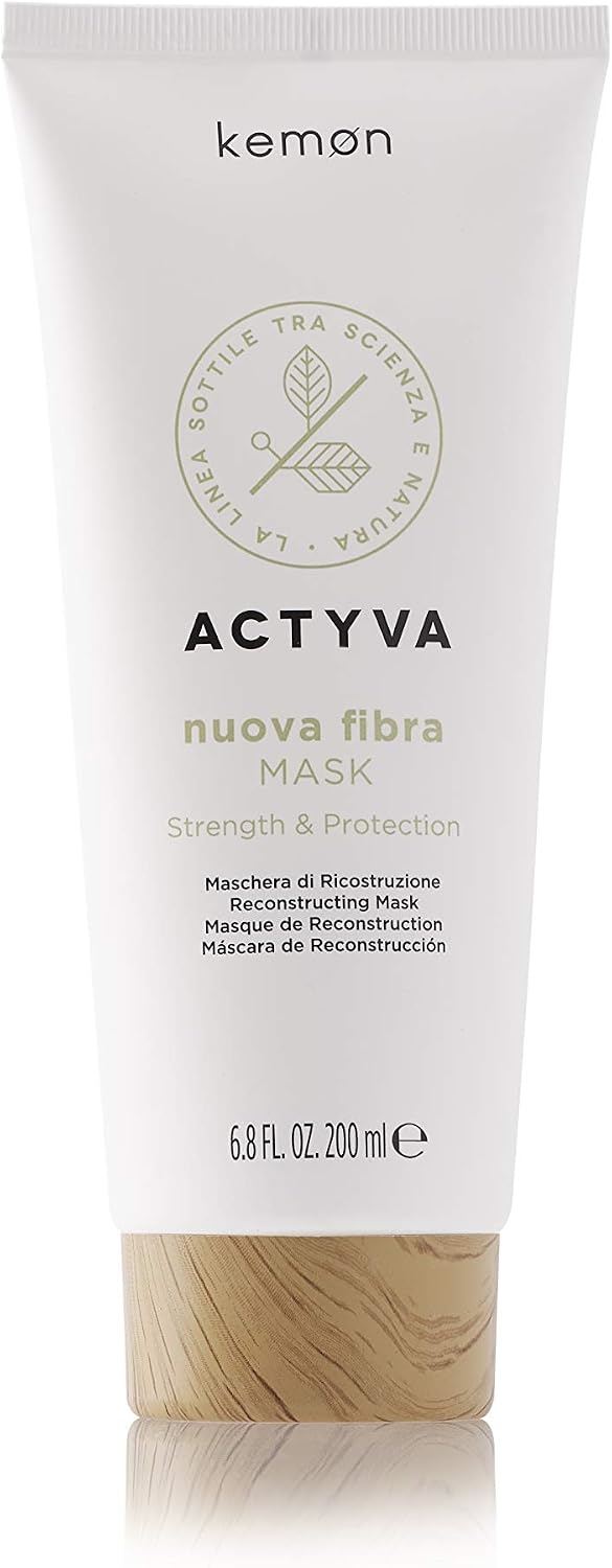 Kemon Actyva Nuova Fibra Mask - Hair Mask for Brittle Hair Hair Treatment for Visibly Healthier and Stronger Hair - 200 ml