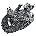 Mythical Dragon Wine Bottle Holder Statue in Medieval & Fantasy Bar or Kitchen Table Decor Sculptures and Decorative Gothic Racks and Stands As Gifts for Wine Lovers