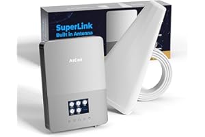 Atcall Cell Phone Booster for Home, Up to 6,000 Sq Ft, Smart LCD Display, Built-in Indoor Antenna, Boost 5G 4G LTE for All U.S. Carriers - Verizon AT&T T-Mobile, FCC Approved