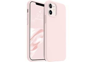 AOTESIER Compatible with iPhone 12 Phone Case and iPhone 12 Pro Case 6.1 inch,Silky Touch Premium Soft Liquid Silicone Rubber Anti-Fingerprint Full-Body Protective Flexible Bumper Case (Chalk Pink)