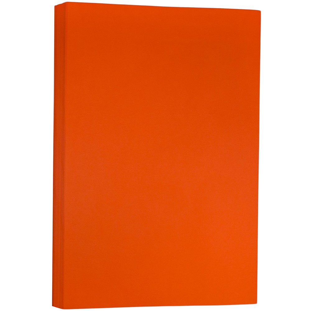 JAM PAPER Bright Coloured Tabloid Paper - 279.4 x 431.8 mm - 90gsm - Orange Recycled - 100 Sheets/Pack
