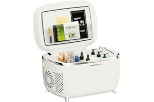 SPECILITE Mini Fridge for Skin Care 6 Liters, Personal Compact Beauty Fridge for Skincare, Makeup Storage, Office, Bedroom, Dormitory (White)