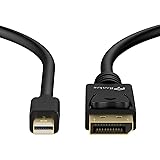 Mini DP to DP Cable, Rankie 6FT Gold Plated Mini DisplayPort to DisplayPort Cable 4K Resolution Ready (Black) - R1105
