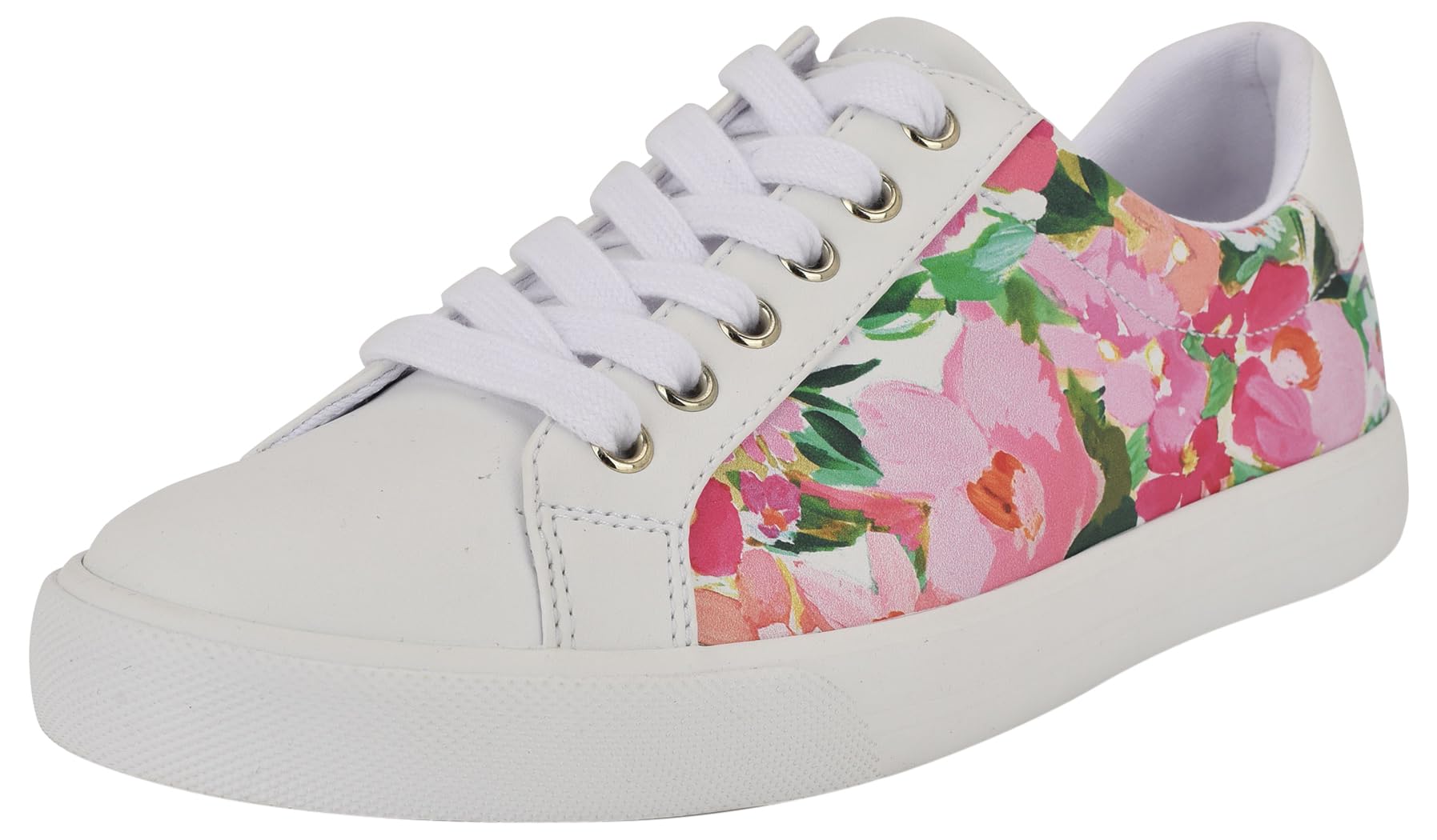 Nine West Women’s Layna Sneaker, Pink Spring Petal Floral Multi 660, 7.5
