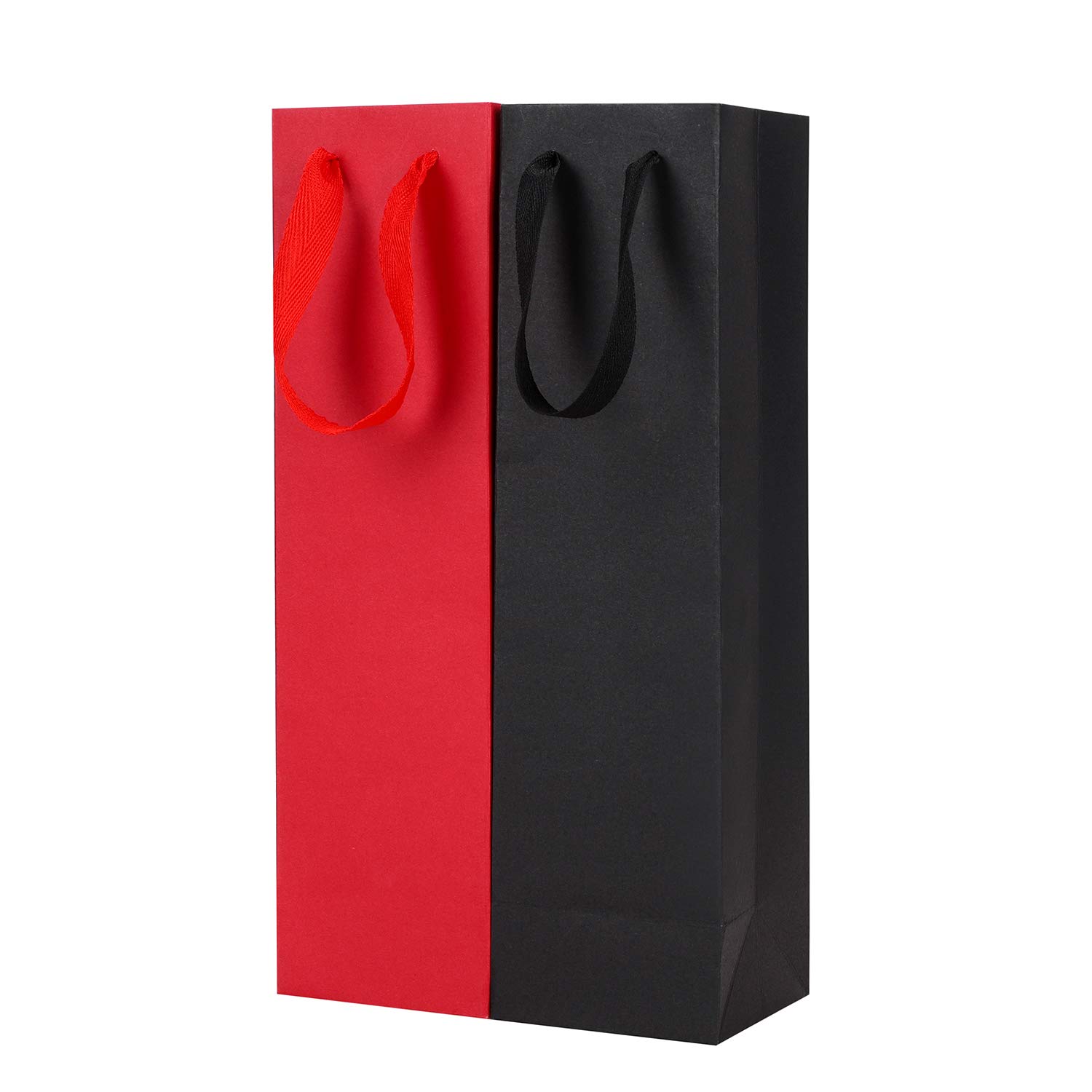 Lot de 10 Sacs Cadeaux Vin Sac à Vin en Papier Kraft avec Solides