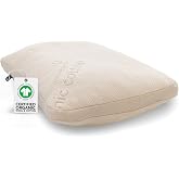 Naturepedic Organic Wool Pillow - Queen-Sized Organic Pillow Filled with Natural Wool Fibers and Lined with GOTS-Certified Organic Cotton