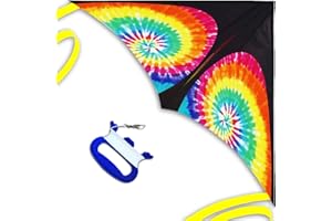 Lanrui Delta Kite for Kids & Adults,Beginner Kites for Kids Ages 4-8,Easy to Fly Kite Beach Kite