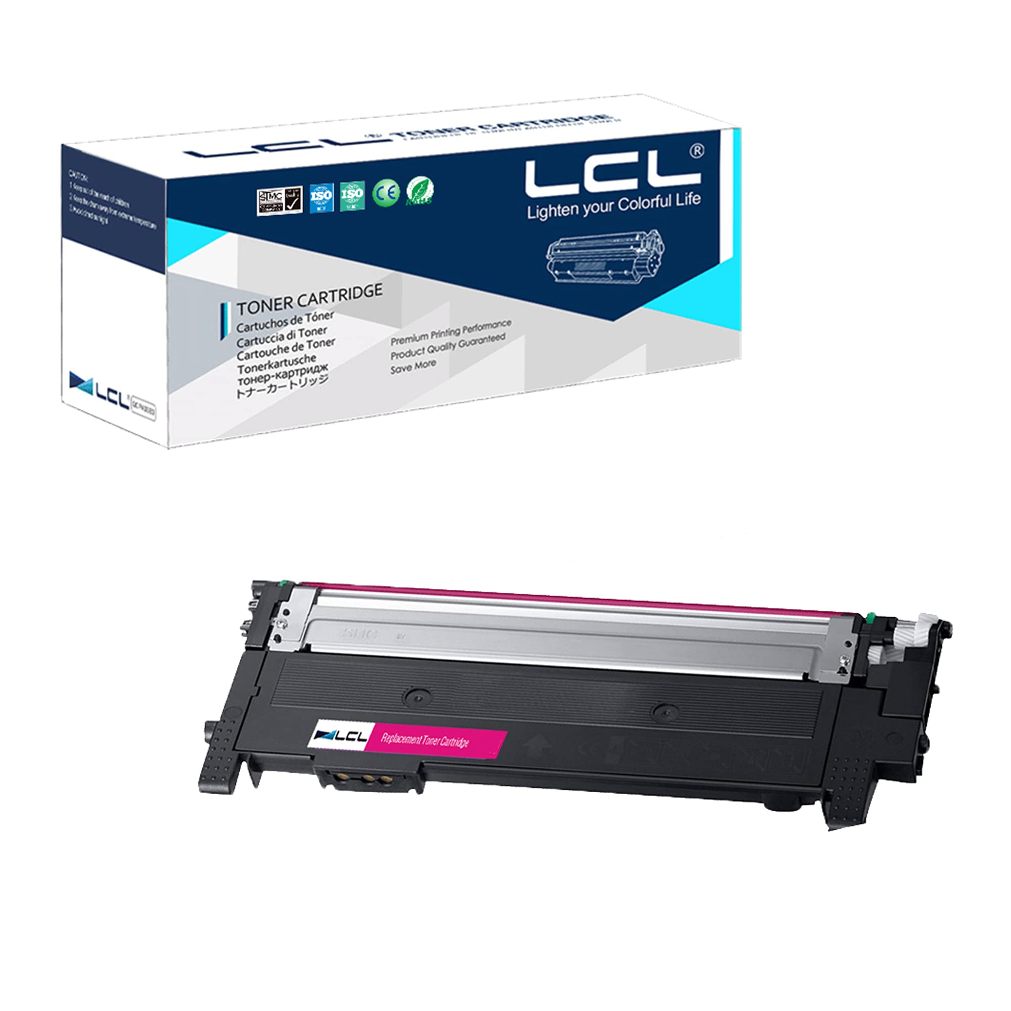 LCL Toner Cartridge CLT-M404S CLT-404S M404S 404S M401S 401S (1PK Magenta) Compatible for Samsung SL-C433 SL-C433W SL-C483W SL-C483FW SL-582 SL-C582SF