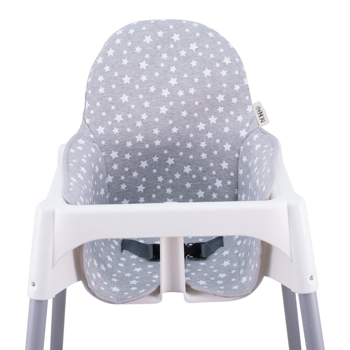 JYOKO KIDS Mat Compatible with IKEA Antilop Highchair, 100% Cotton (White Star)