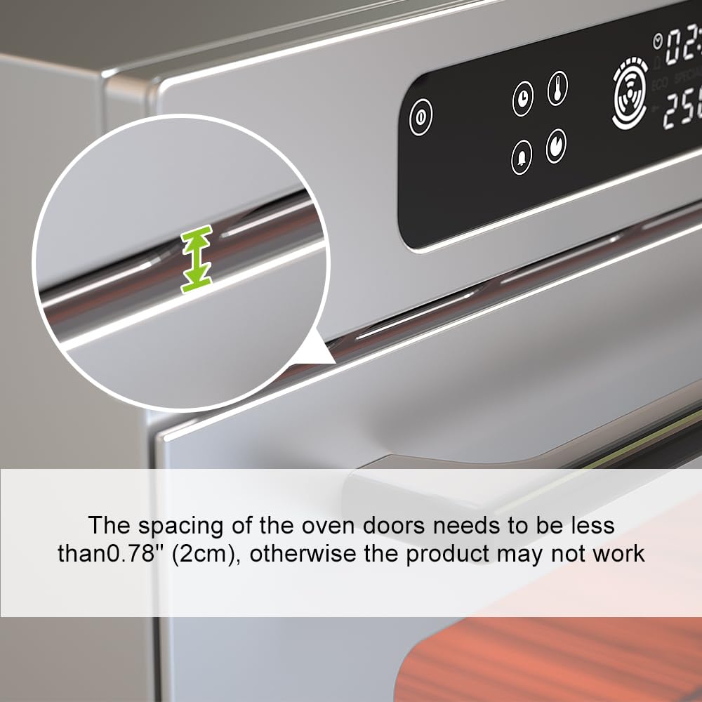 SAFELON 1 Pcs Baby Safety Oven Door Lock, Double Button Oven Lock for Kitchen Safety (Clear-Black)