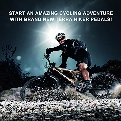 Beauty Star Bike Pedals, Bicycle Pedals 9/16 Inch Spindle Universal Cycling Pedals Aluminium Alloy Lightweight Mountain Bike Pedal for MTB, Road Bicycle, BMX (Silver,1 Pair)
