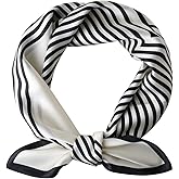 100% Pure Mulberry Silk Square Scarf-27''x27"Lightweight Hair Scarves Headscarf Night Sleeping with Gift Packed