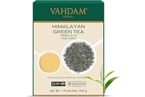 VAHDAM, Green Tea Leaves From Himalayas 170+ Cups (12oz) High Elevation Grown Green Tea Leaves From Himalayas | Pure Unblende