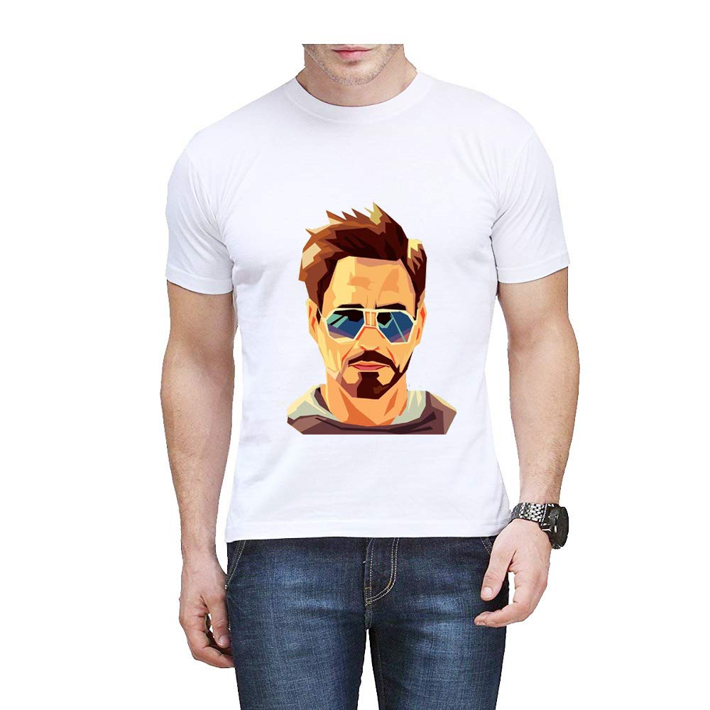 Buy Giftlub Tony Stark Iron Man Printed Vector Art Crew Neck Men S
