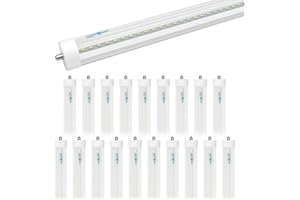 LUMINOSUM 8FT LED Bulbs 40W 4000LM 80W Equivalent, T8 T10 T12 Fluorescent Light Bulbs Replacement, FA8 Single Pin Clear Cover