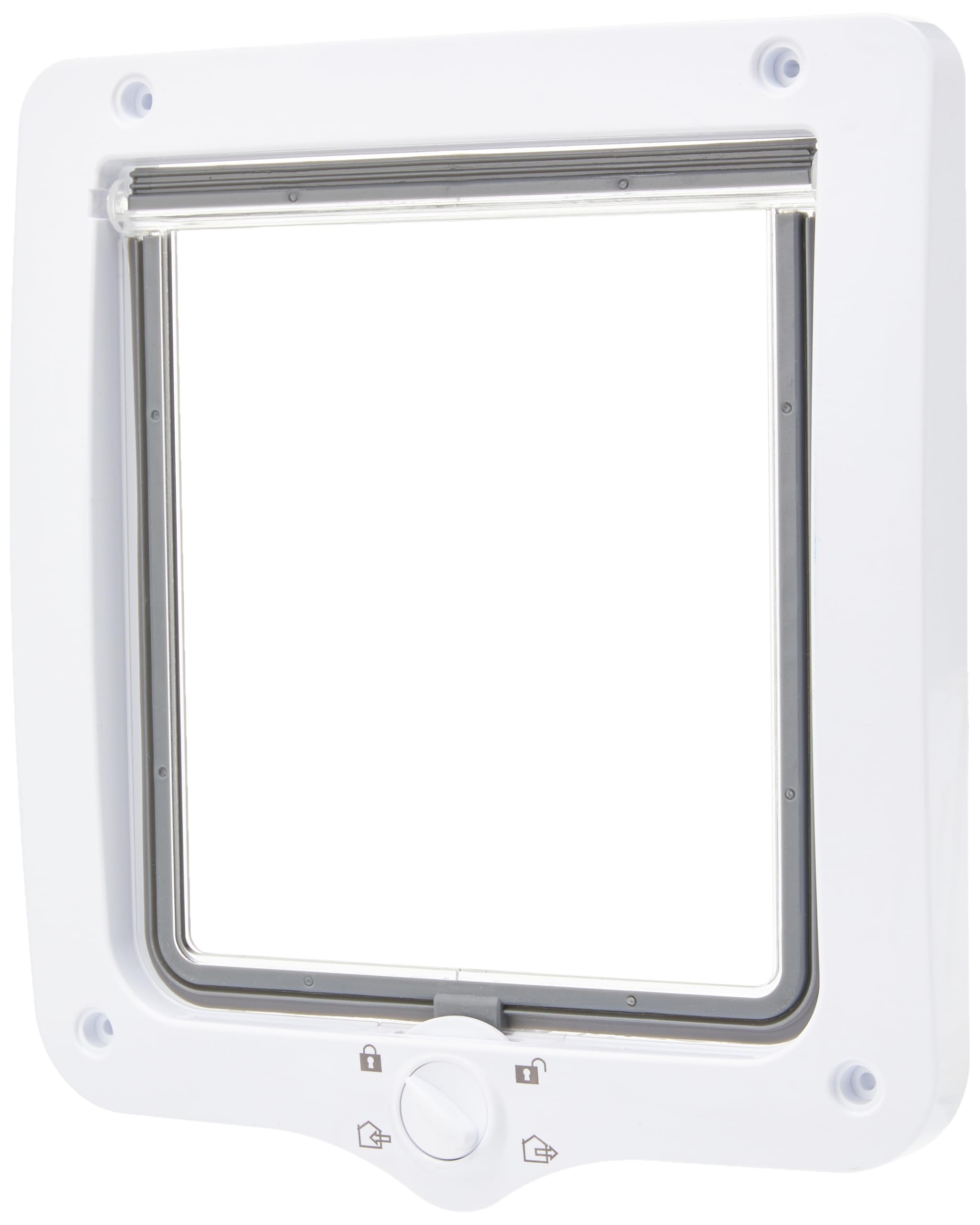 Trixie 4-Way Cat Plastic Flap with Tunnel, White, 660 g, 24 × 28 cm