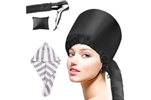 Number-one Bonnet Hood Hair Dryer Attachment Adjustable Hooded Hair Dryer Cap for Hand Held Hair Dryer with Extended Hose and
