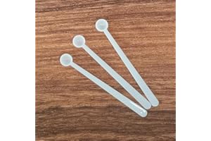 3pcs Micro Measuring Spoon Set One Thirty Second Teaspoon Size For Powder Cosmetic Glitter And Kitchen Seasoning White Color