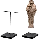 RattanView 2 Pcs Mask Artifact Display Stand Adjustable, 2.5''x2.5''x5'' | African Tribal Mask Puppet Wand Display Stand for African Figurines Ushabtis Masks Pre Columbian Egyptian Roman Greek Statues