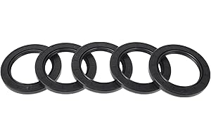 RATCHROLL Universal Oil Seal TC Double Lip W Steel Spring Seal Ring Rotary Shaft Seal 50x72x7mm High Pressure NBR Rubber Black 5 Pcs