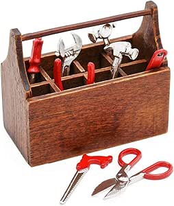 Set Di 6 Miniatura Attrezzi Da Giardinaggio In Metallo E Legno - Scala 1:12 Per Casa Delle Bambole, Giardino Delle Fate E Diorami - Dettagli Artigianali