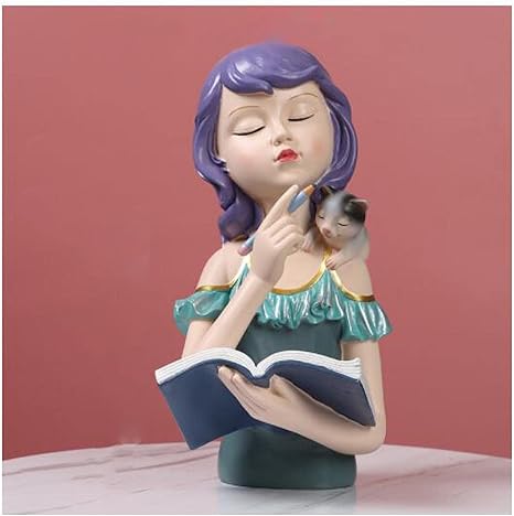 Amazon 創造的な読書女の子の工芸品装飾北欧かわいい女の子の心の部屋デスクトップ本棚装飾ギフト Sns937 2 キッチンワゴン 収納カート オンライン通販