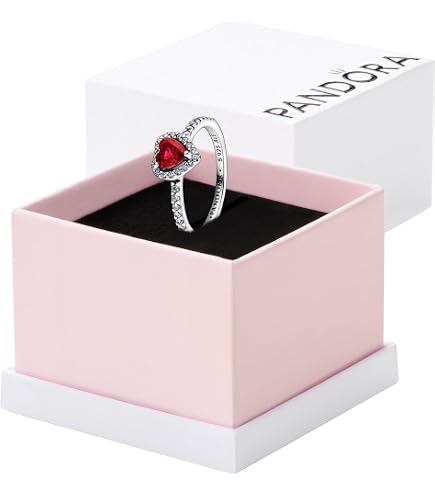 Amazon.com: PANDORA Red Sparkling Heart Tennis Bracelet, 6.3