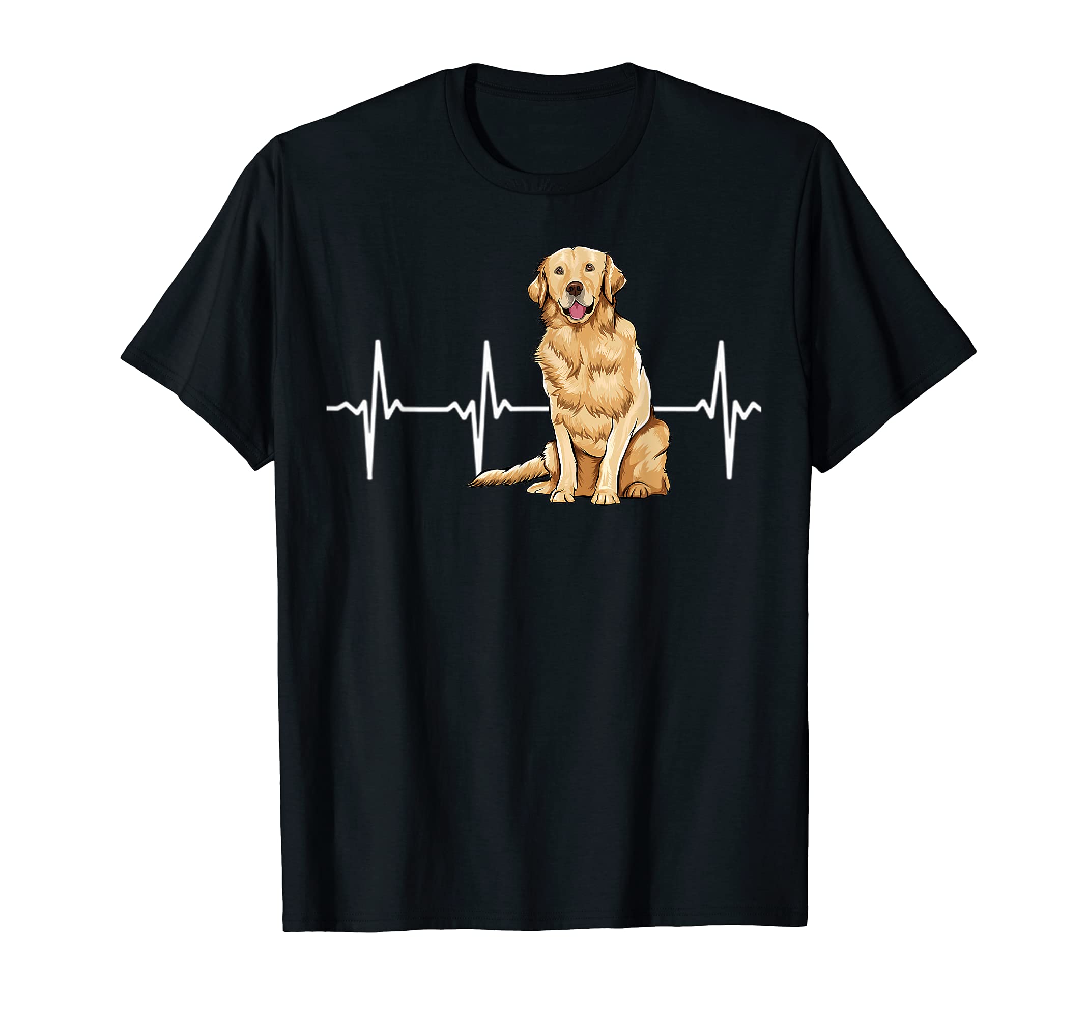 Golden Retriever Heartbeat Dog Lover T-Shirt