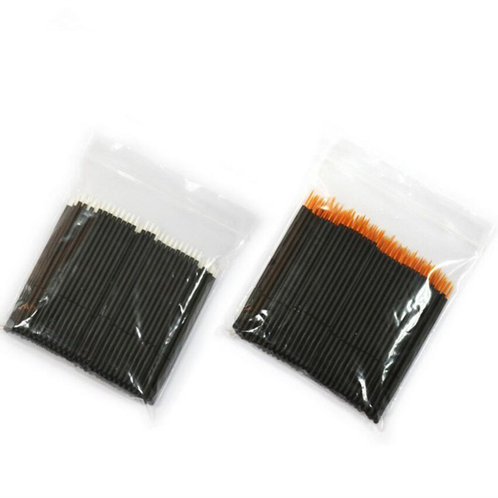 Coshine 100pcs 2 Styles Disposable Nylon Eyeliner Wands Applicator, Eyeliner Lip Liner Brushes: Beauty