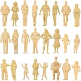 P2501B 24pcs Model Trains Architectural 1:25 UnPainted Figures G Scale Sitting and Standing Person Model Railway Layout New