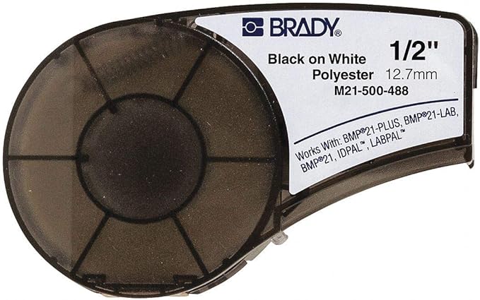 Amazon.com: Brady Label Tape Cartridge, BMP21, BMP21-Plus, BMP21-Lab, BMP ID Pal, BMP Lab Pal ...