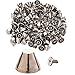 100pcs Cone Spikes Screwback Studs DIY Craft Cool Rivets Punk Stud Truncated Cone Style 11x8mm 1/2
