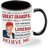 Viberty Grandpa Father's Day Gift - Grandpa Gifts - Best Grandfather Ever Gifts From Grandchildren - Funny Gift For Grandfather - Father's Day Birthday Christmas Idea - Grandpas Ceramic Mug11 Oz