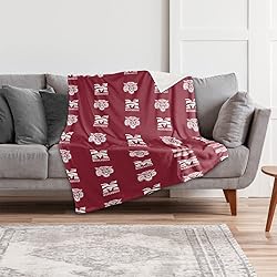 Morehouse College Blanket, 50"x60" Logo Pattern